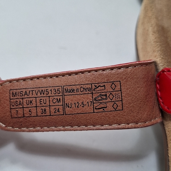 Vionic Red Orthaheel Patent Leather Adjustable Straps Slide Sandals Size 7 - Picture 11 of 12